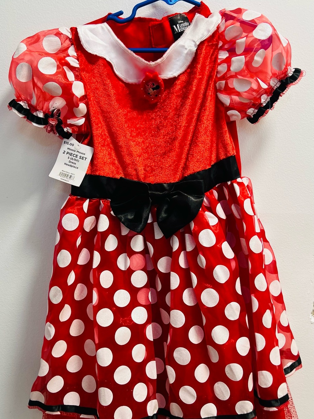 Red Polka Dot Kids Costume Dress - Minnie Mouse Style